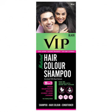 Vip Hair Colour Shampoo Black 180ml