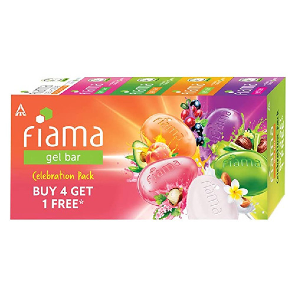 Fiama Celebration Pack Gel Bar (125g x 4)+125g Free