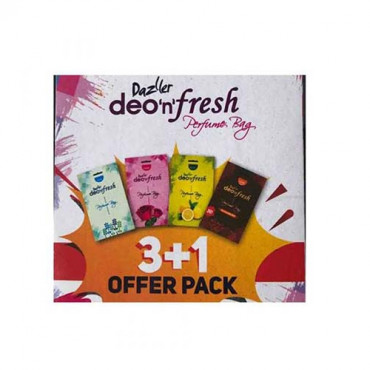 Eyetex Dazller Deo 'N' Fresh Perfume Bag 3+1 (4x10g)