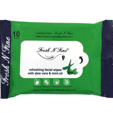 Fresh N Fine Refreshing Facial Tissue Wipes 10N