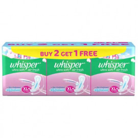 Whisper Ultra Soft XL+ 45 Pads-15N+15N+15N (Free)