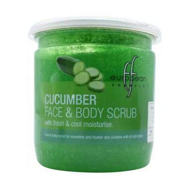 European Cucumber Face & Body Scrub with Fresh & Cool Moisturise 500ml