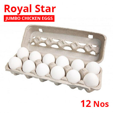 Royal Star Jumbo Chicken Eggs 12 Nos