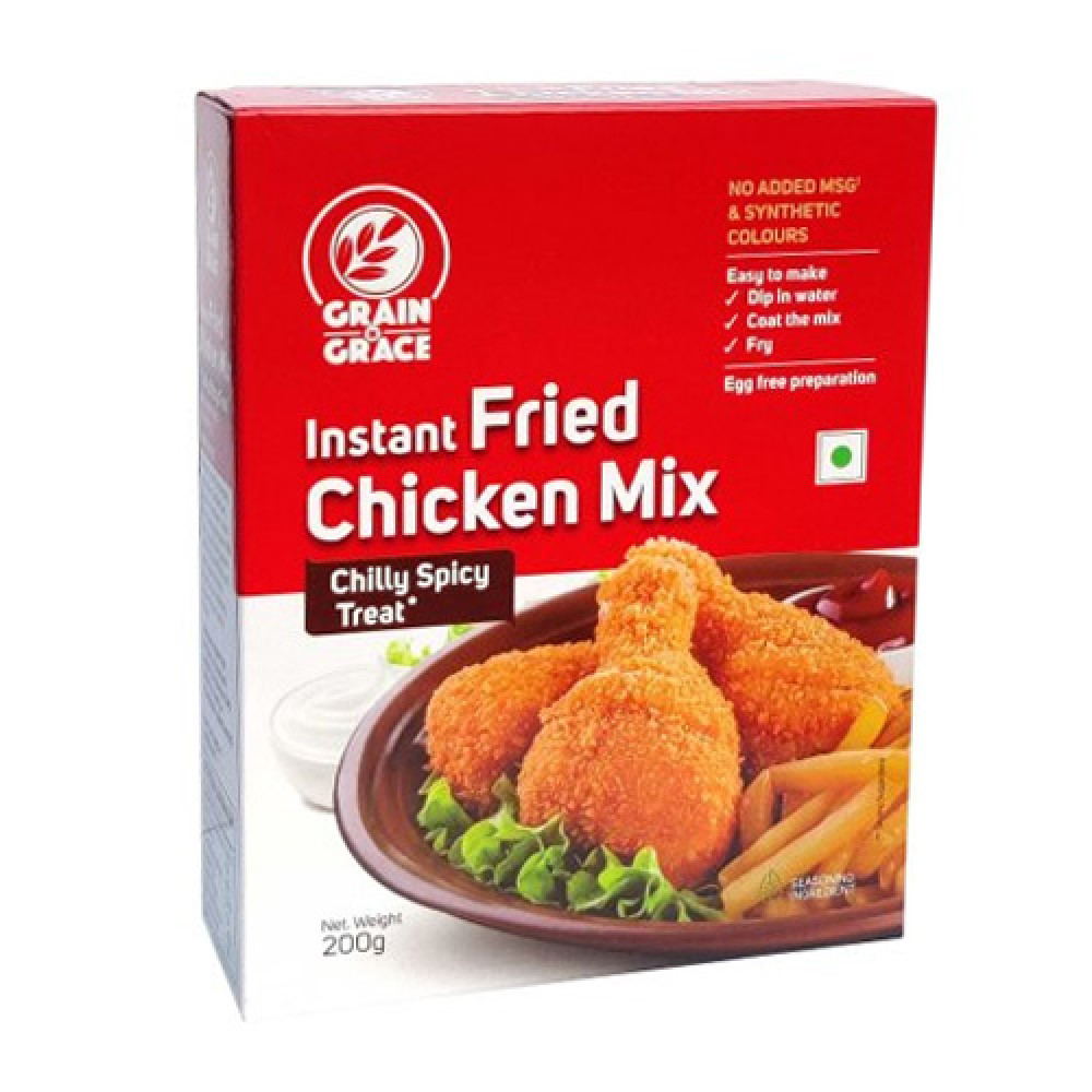 Grain N Grace Instant Fried Chicken Mix - Pepper Spicy Treat 200g