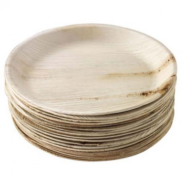 Papla Shallow Palm Round Plate 20cm (Pack Of 20)