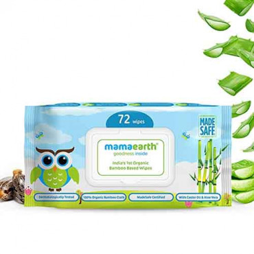 Mamaearth Organic Bamboo Based Wipes 72 Sheets