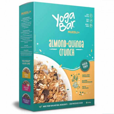 Yoga Bar Muesli+ 94% Almond,Quinoa Crunch 400g