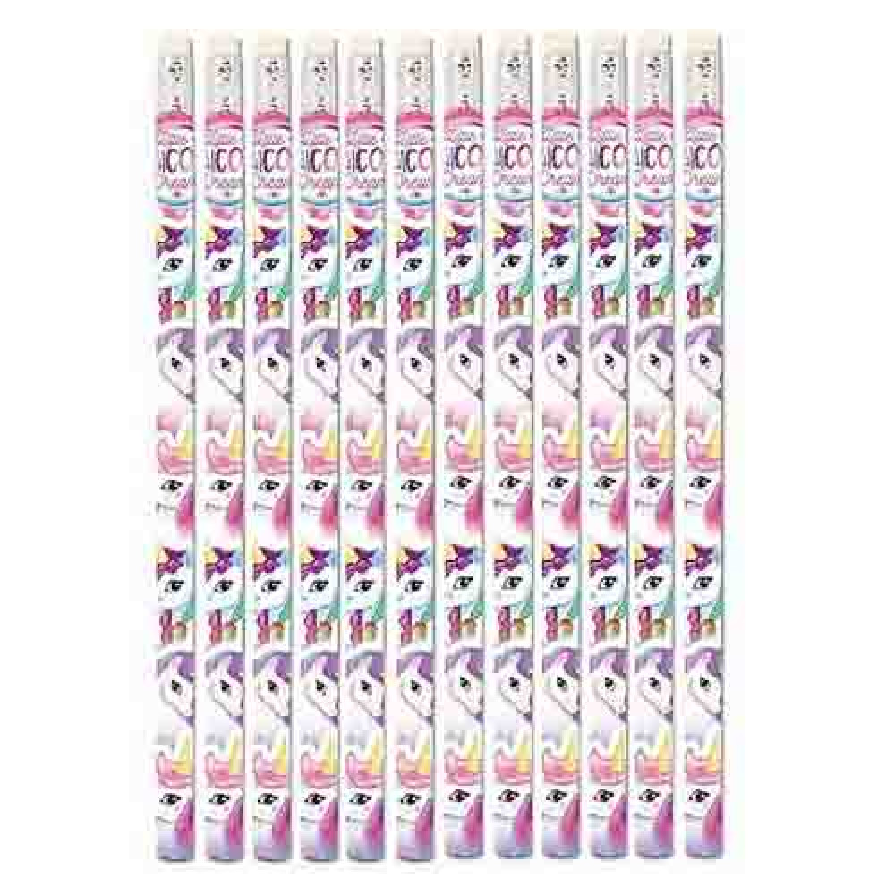 Pencil With Eraser 12 Pcs