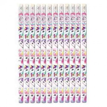 Pencil With Eraser 12 Pcs