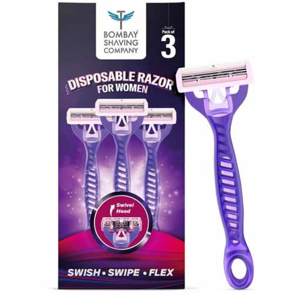 BSC Disposable Razor For Women - Swish, Swipe, Flex (Pack Of 3)