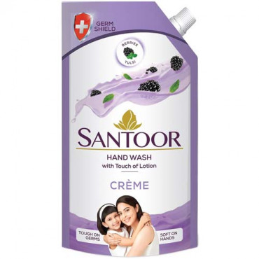 Santoor Berries & Tulsi Creme Handwash 675ml (Pouch) 