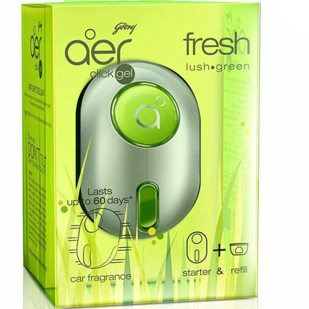 Godrej Aer Click Gel Fresh Lush Green Car Fragrance 10g