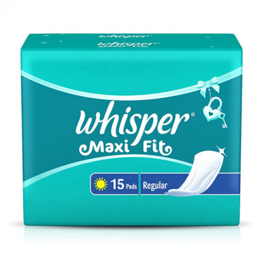 Whisper Maxi Fit Regular 15 Pads