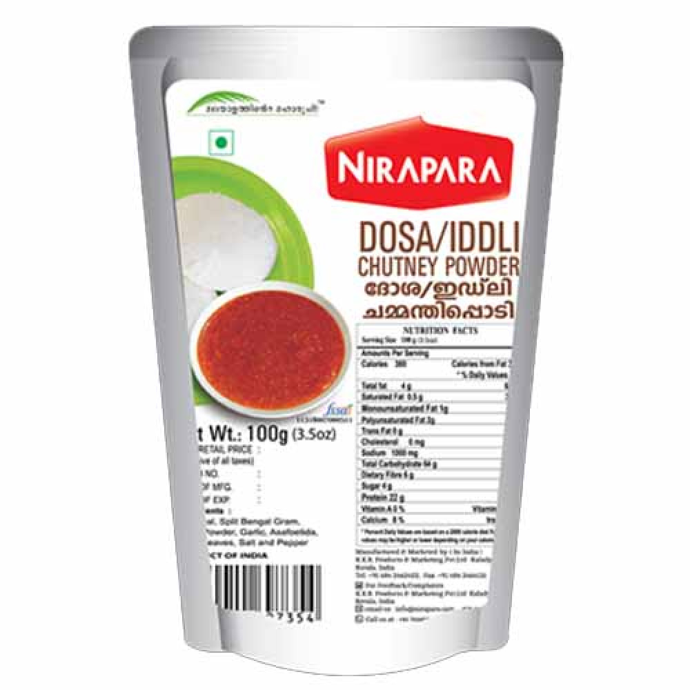 Nirapara Dosa/Iddly Chutney Powder 100g