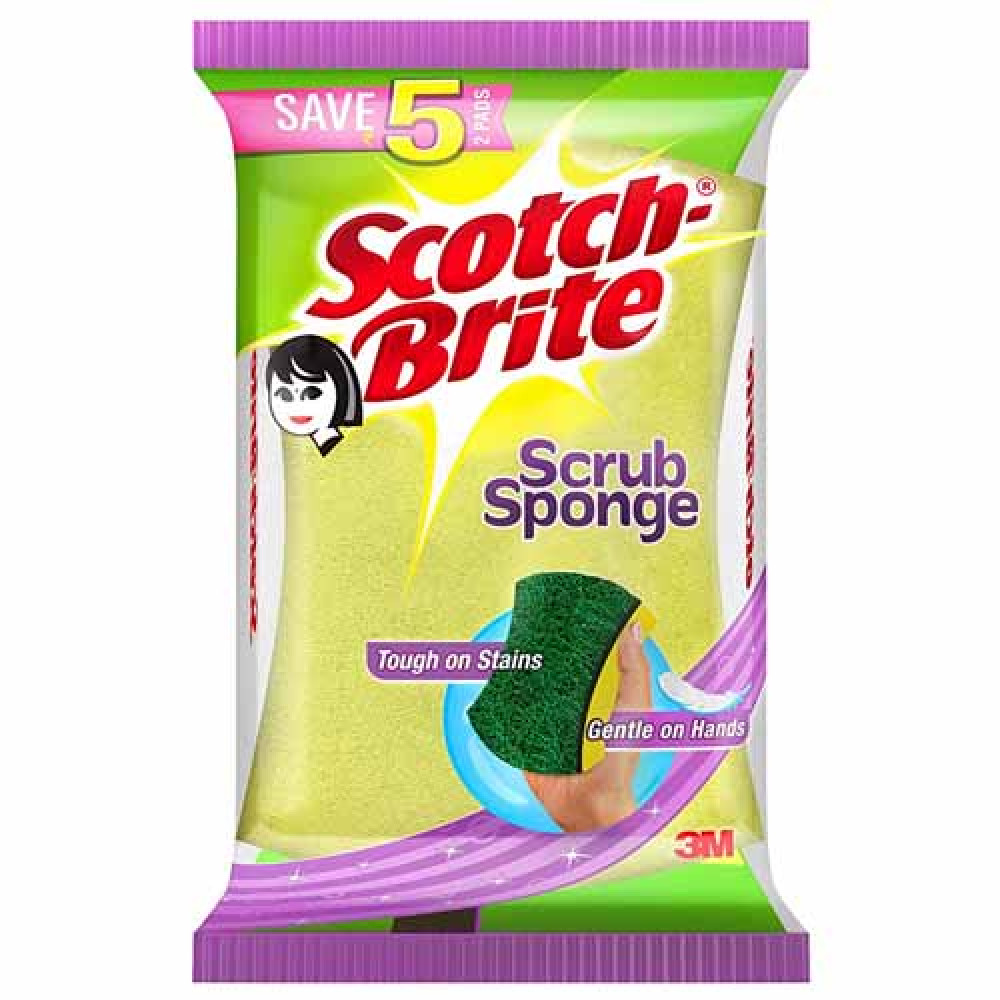 Scotch Brite Scrub Sponge 3M (2 Pads)