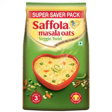 Saffola Masala Oats Veggie Twist 500g (Pouch)