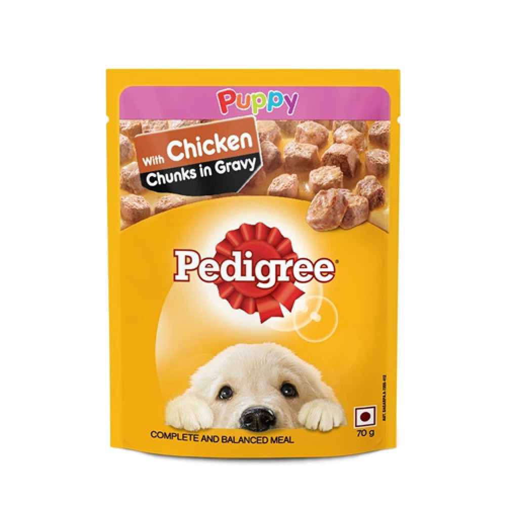 Pedigree Adult Chicken Chunks in Cravy 70g