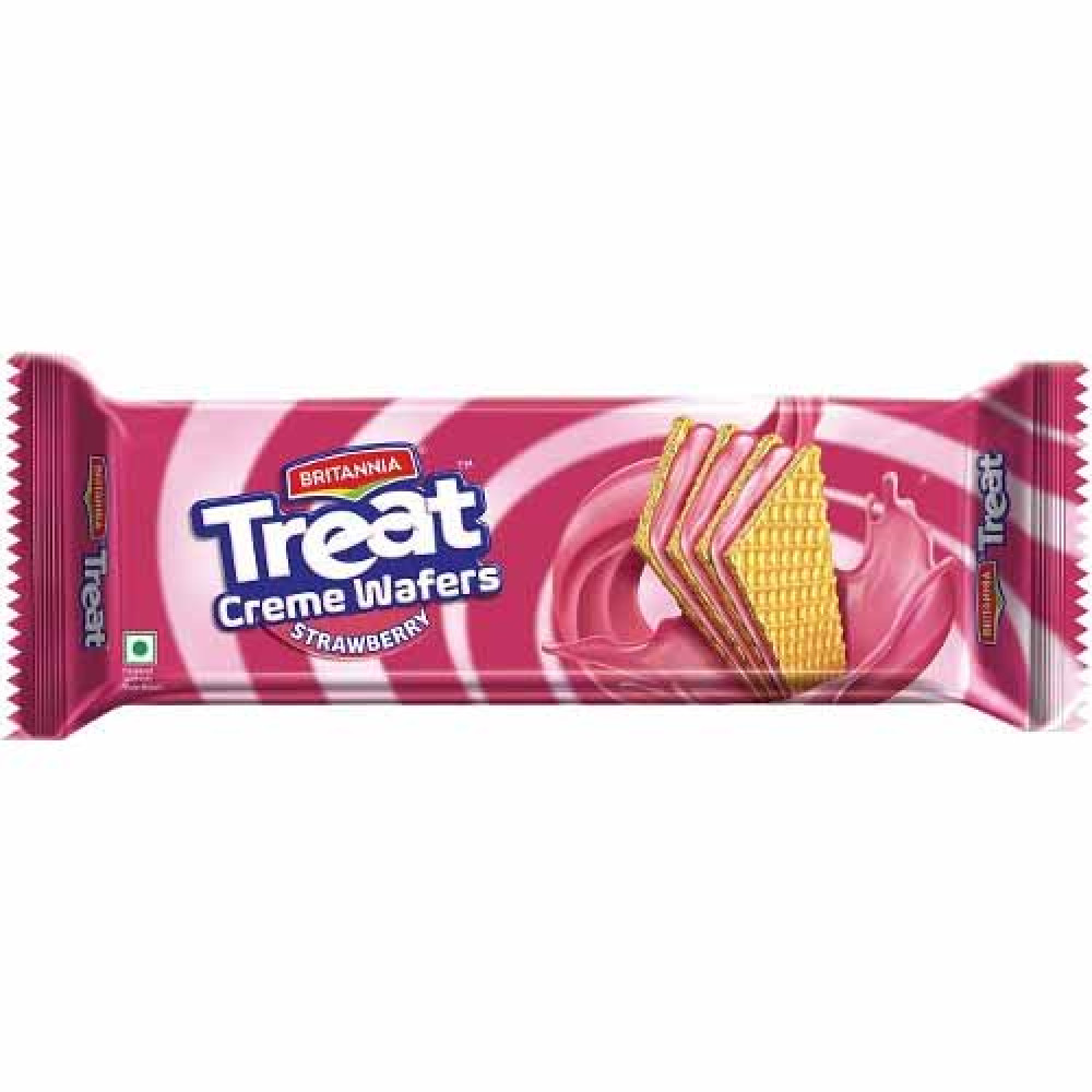 Britannia Treat Creme Waffers Strawberry 75 gm