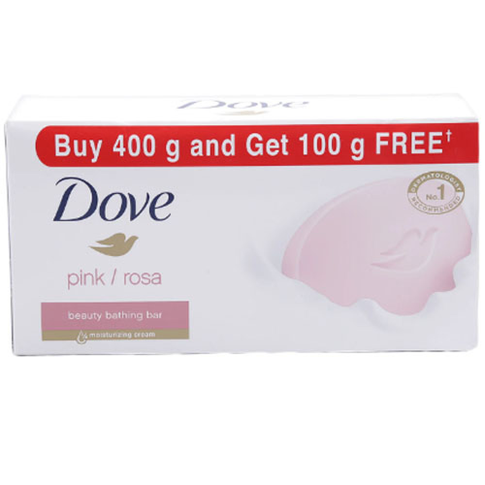 Dove Pink/Rosa Beauty Bathing Bar (100g x 4 ) + 100 Free