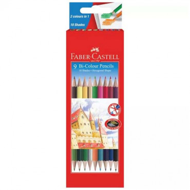 Faber Castell 9 Bi-Colour Pencils 11 81 90