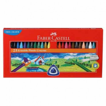 Faber Castell 25 Erasable Plastic Crayons 12 25 25