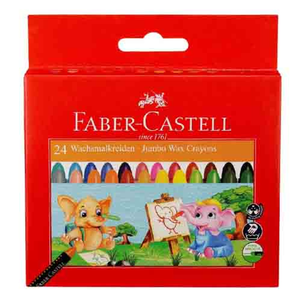 Faber Castell 24 Jumbo Wax Crayons 12 00 39