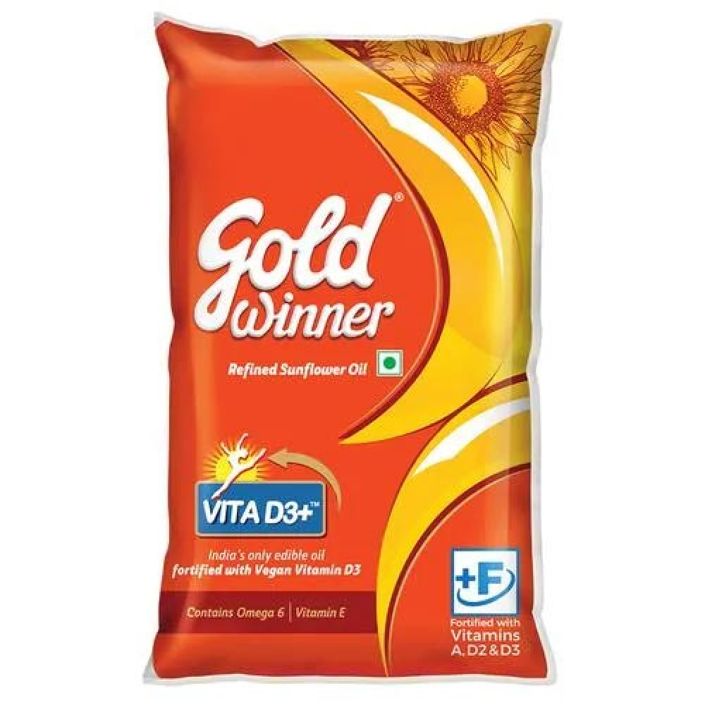 Gold Winner VITA-D Sunflower Oil 1 Litre (B)