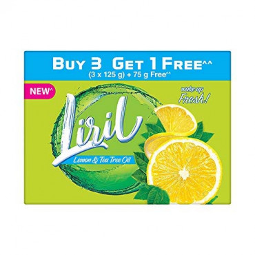 Liril Lime & Tea Tree Oil Soap (125g x 3) + 125g Free