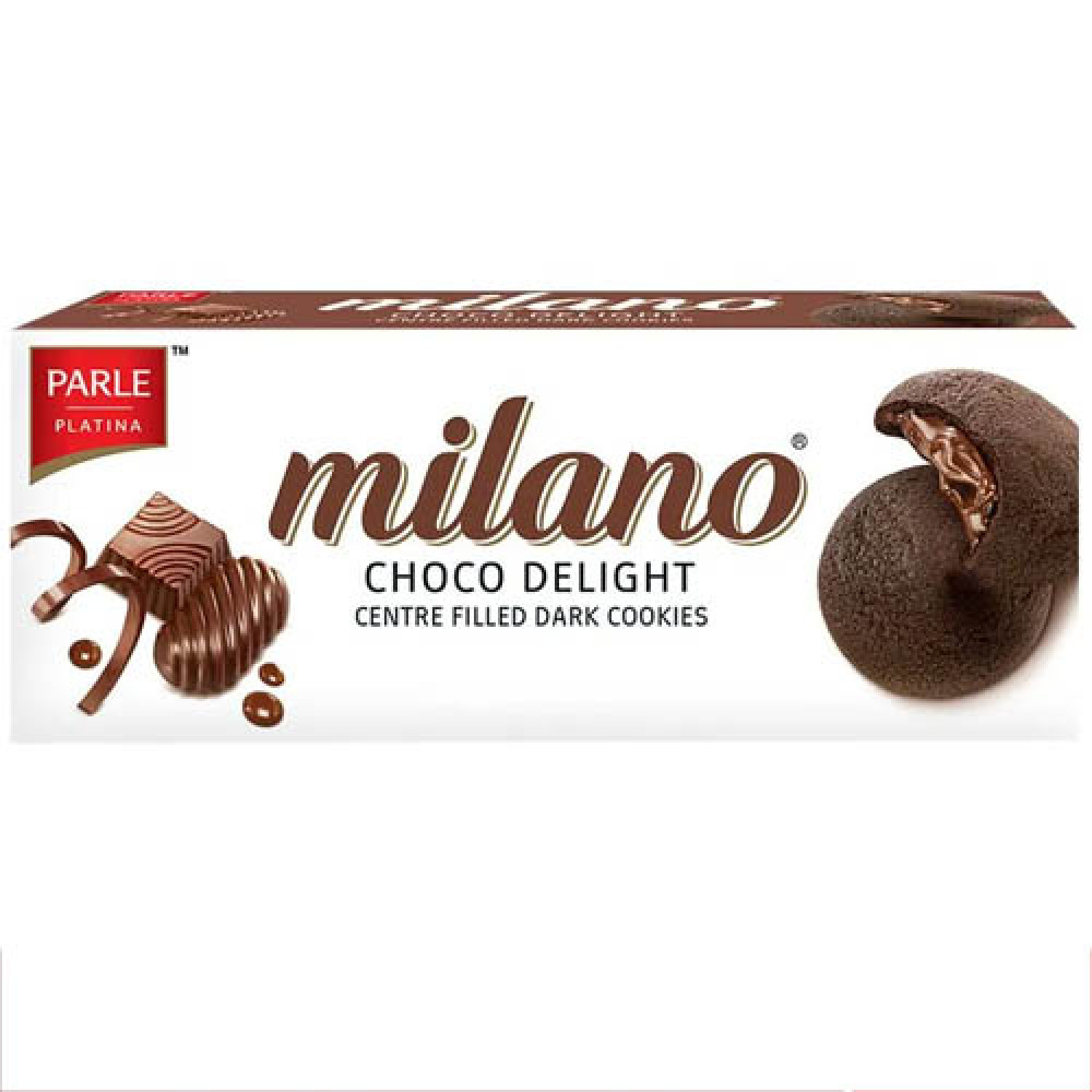 Parle Milano Choco Delight Centre Filled Dark Cookies 75g