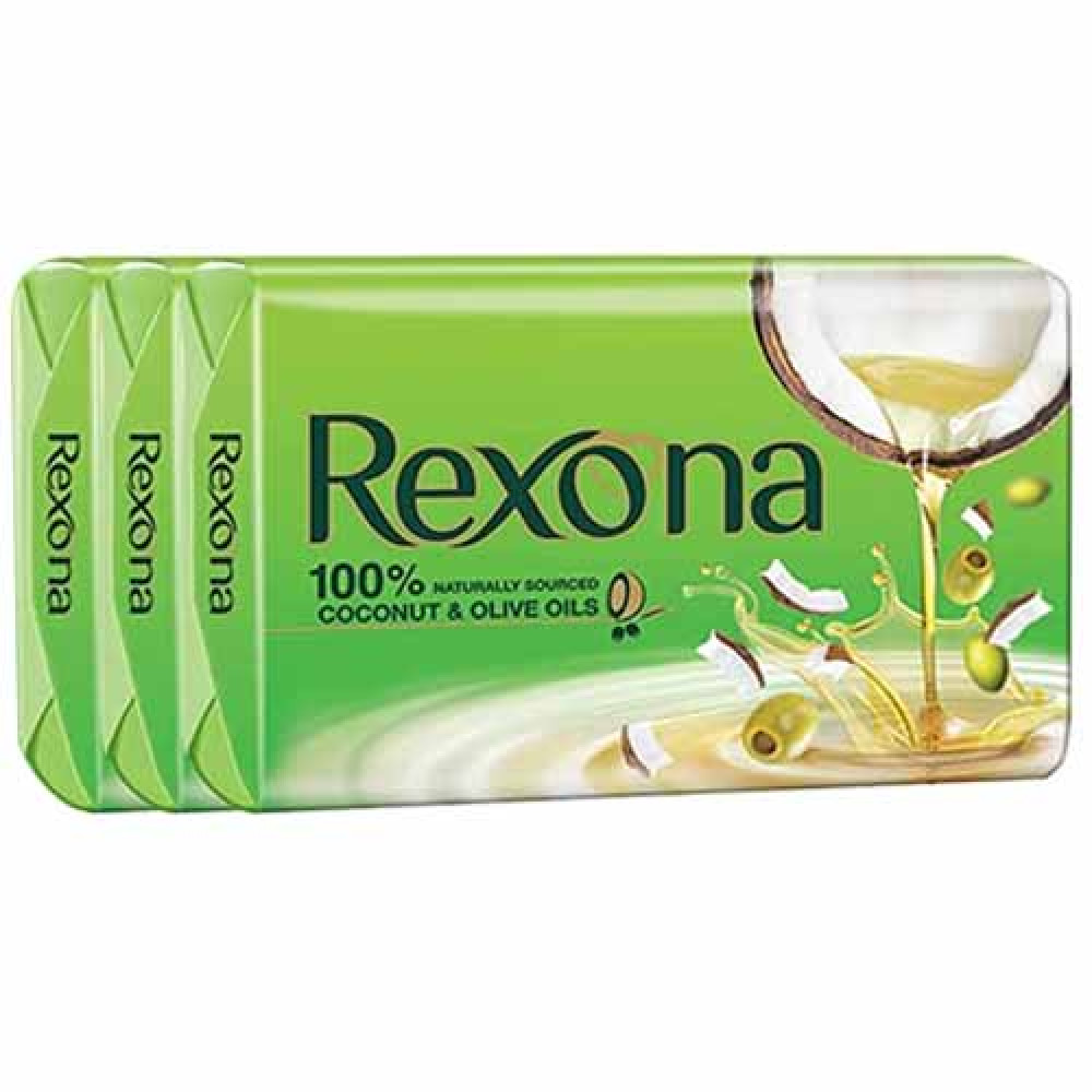 Rexona Silky Soft 100% Coconut & Olive Oil Soap (150gx3)