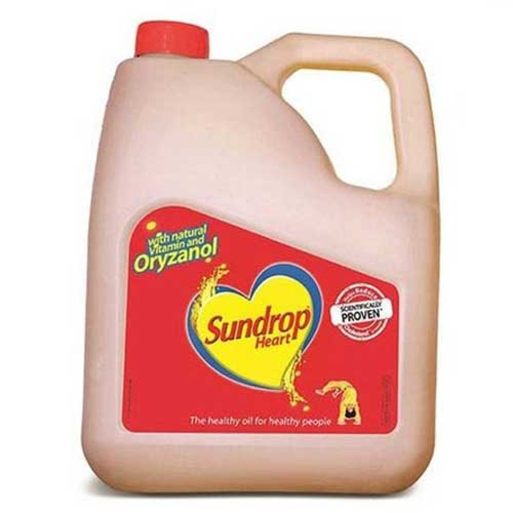 Sundrop Heart Blended Edible Vegetable Oil 5 Litre (Jar)(4.55Kg)